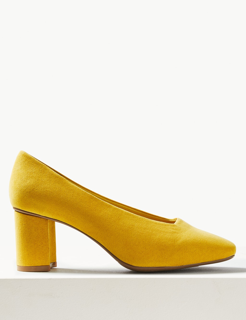 Wide Fit Block Heel Court Shoes 2 of 5
