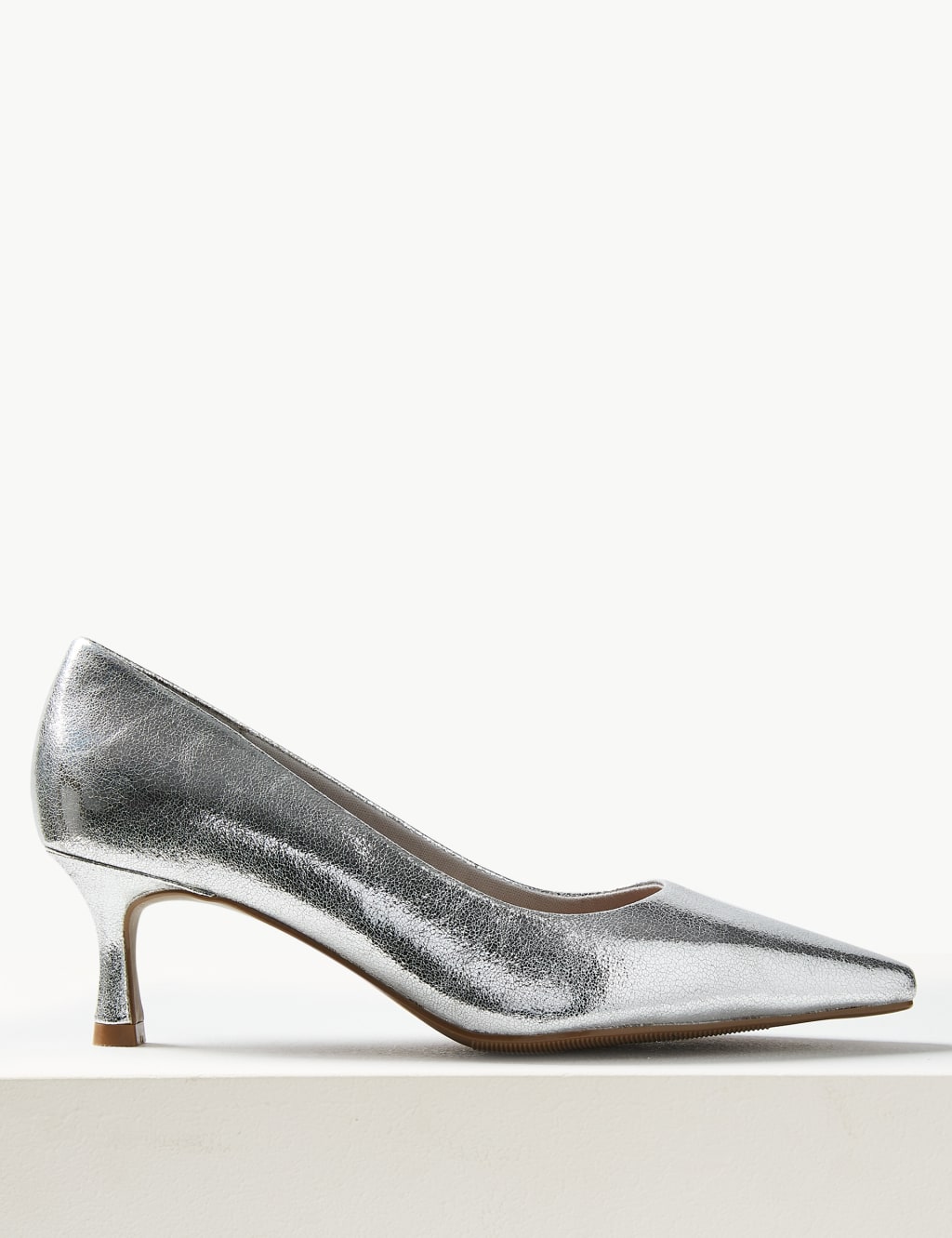 Wide Fit Kitten Heel Court Shoes 2 of 5