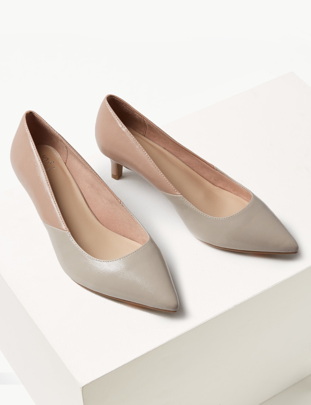 Kitten heel court shoes top