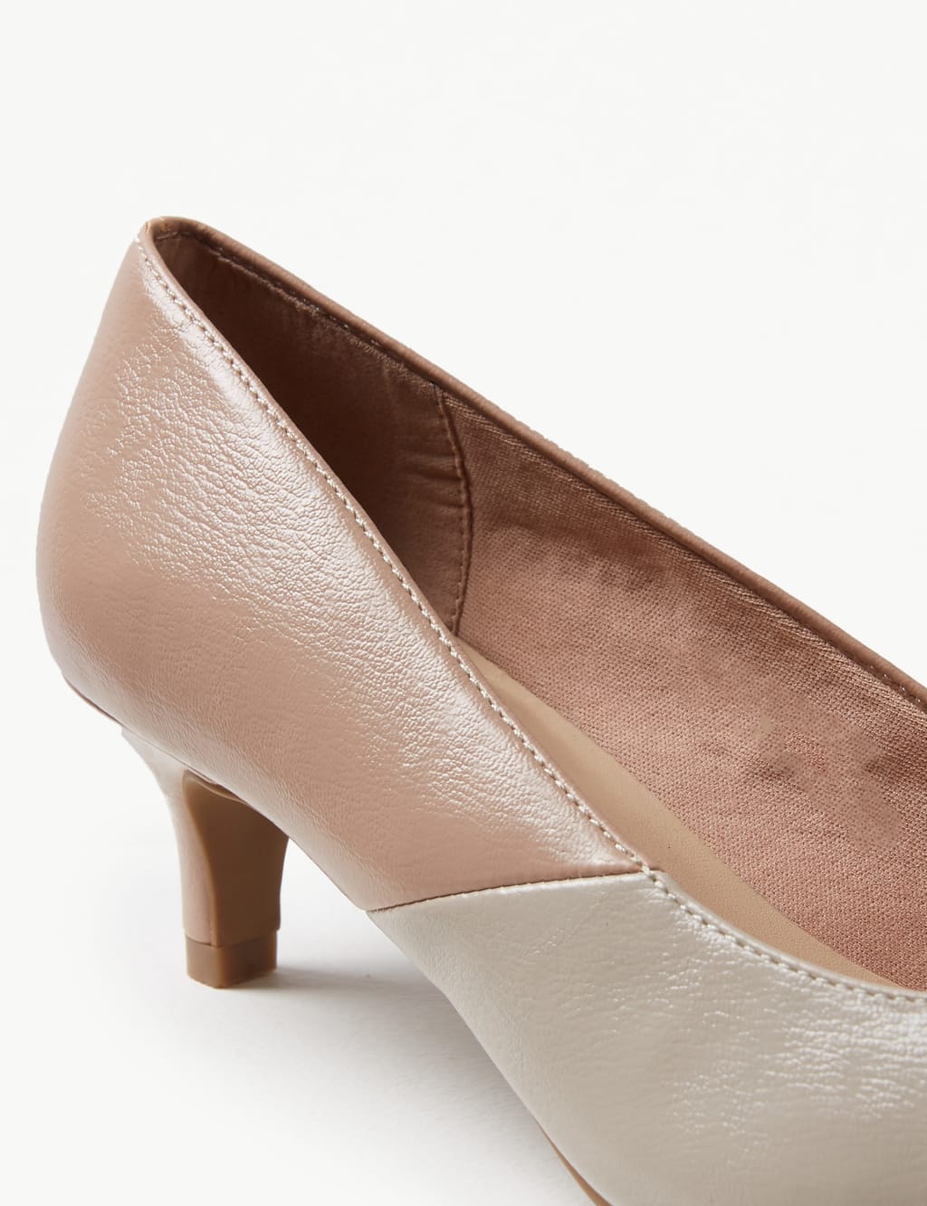 Extra Wide Fit Kitten Heel Court Shoes M S Collection M S