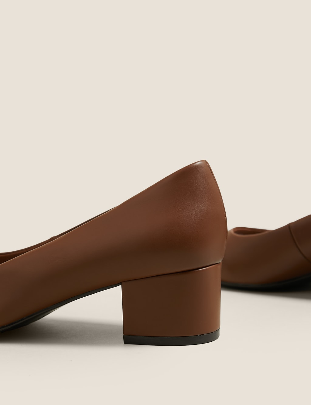 Wide Fit Block Heel Square Toe Court Shoes 4 of 6