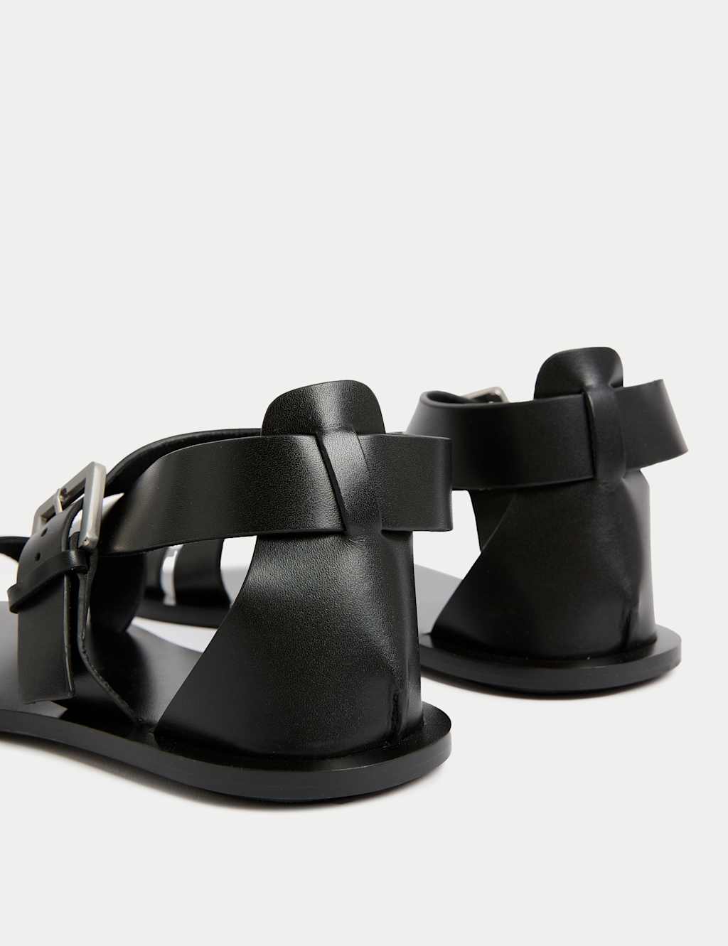 Leather Crossover Ankle Strap Flat Sandals 3 of 3