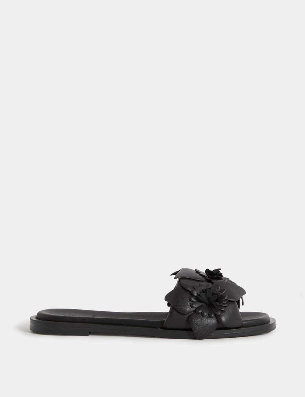 Leather Corsage Flat Mules 1 of 4