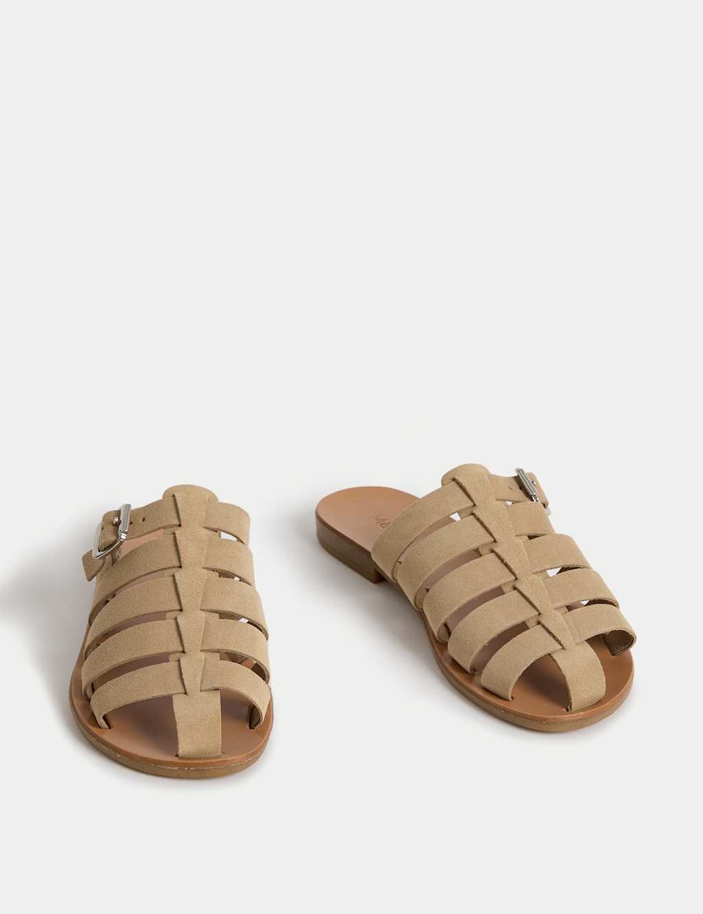 Suede Buckle Flat Mules 2 of 3