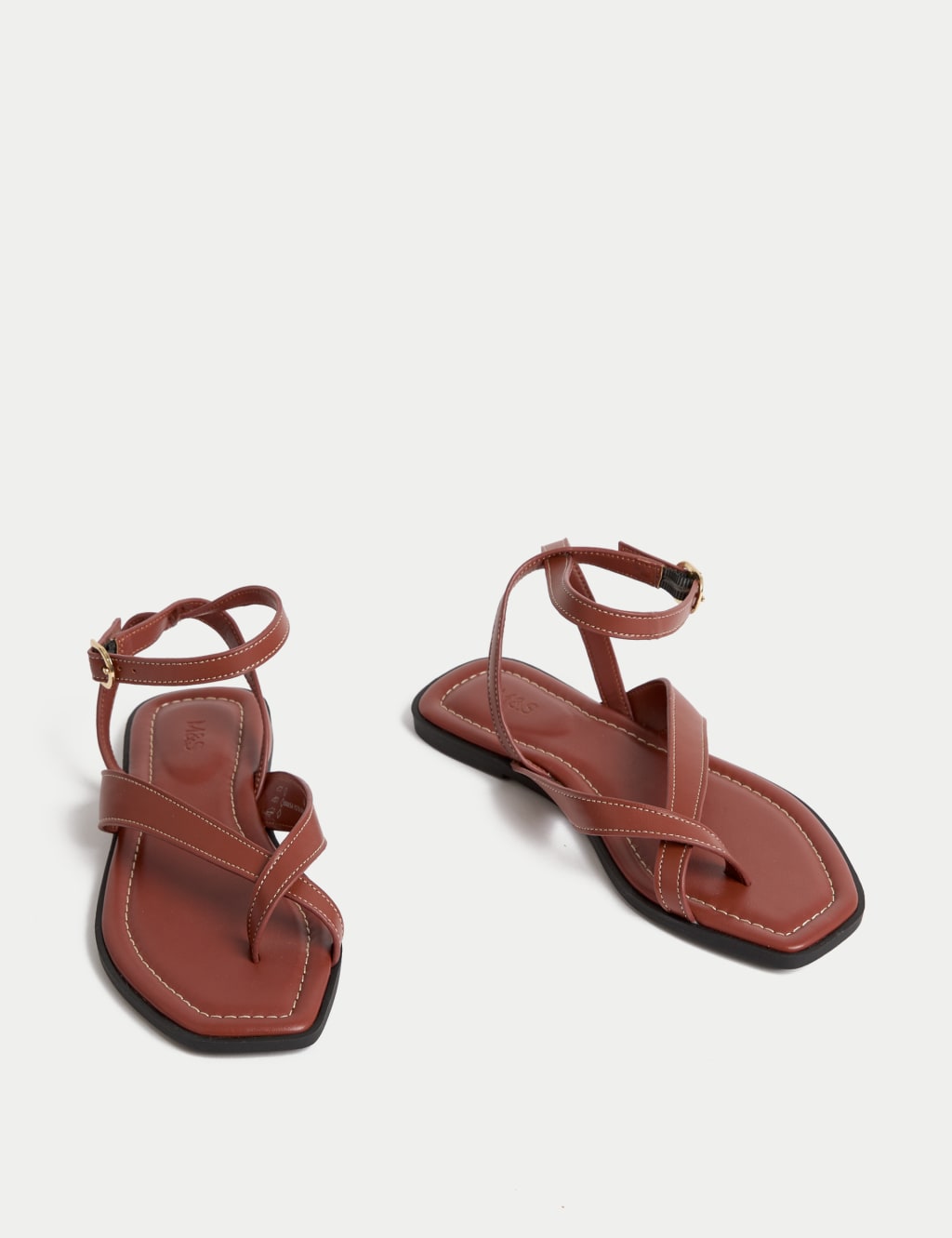 Ankle Strap Buckle Flat Sandals 2 of 3