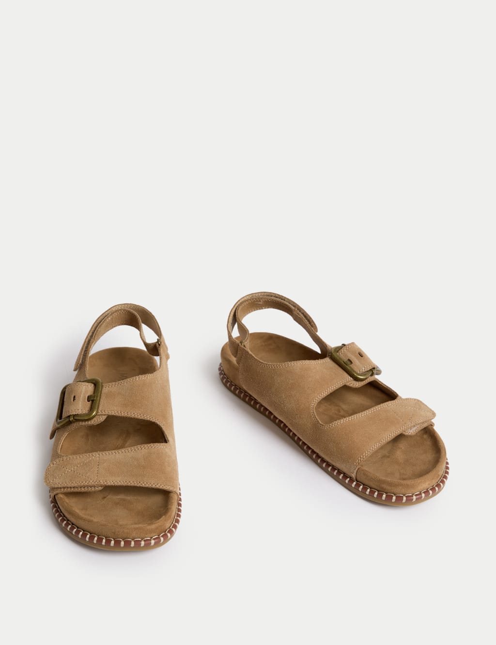 Suede Buckle Footbed Sandals 2 of 3
