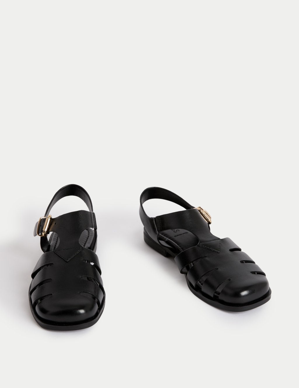 Wide Fit Leather Ankle Strap Flat Sandals 2 of 3