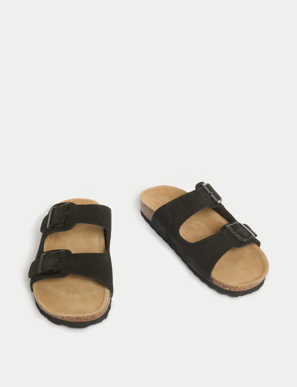 Suede Buckle Footbed Mules 2 of 3