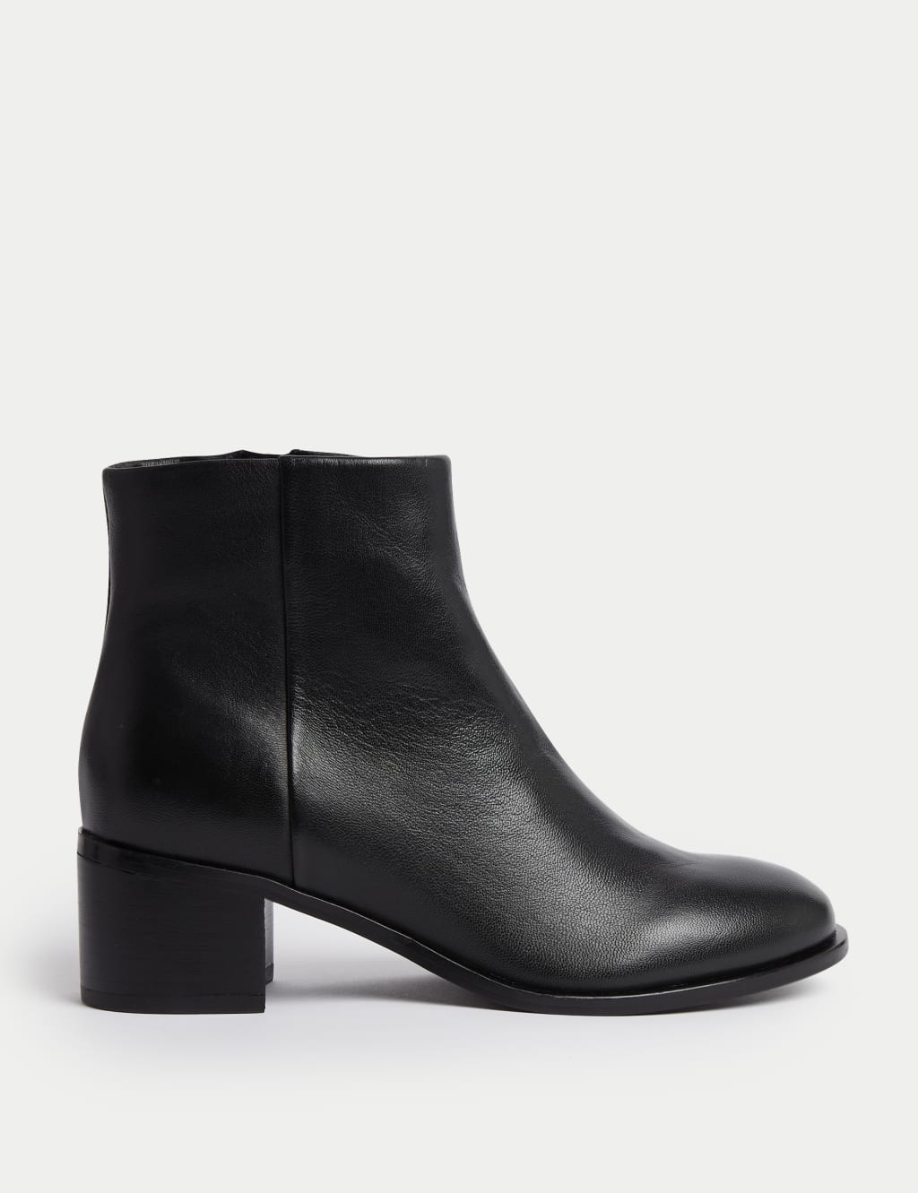 Block heel ankle boots leather deals