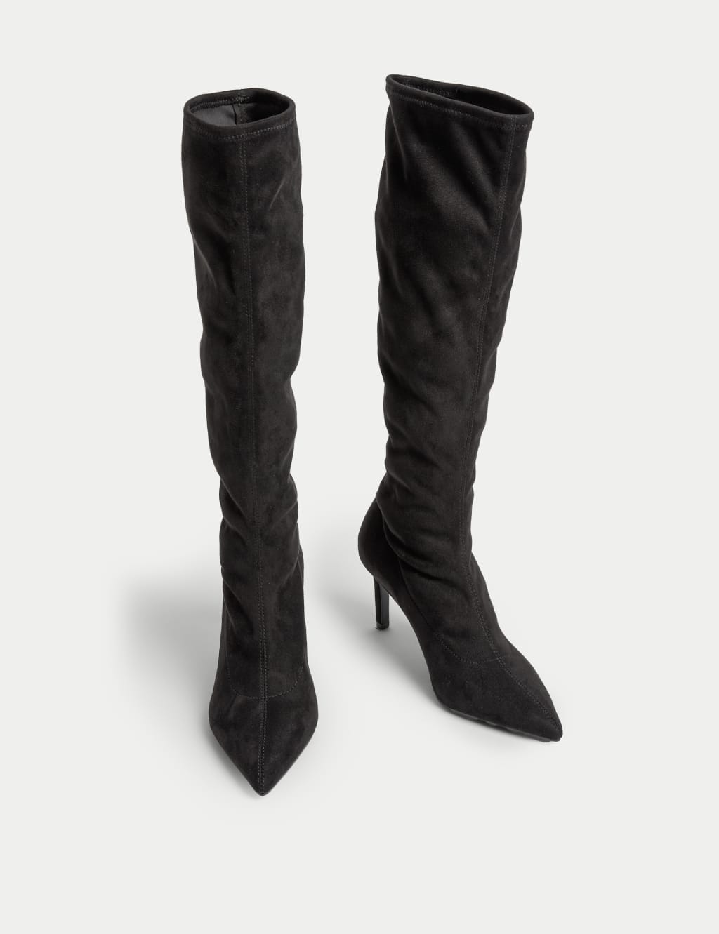Stiletto Pointed Knee High Boots M S Collection M S