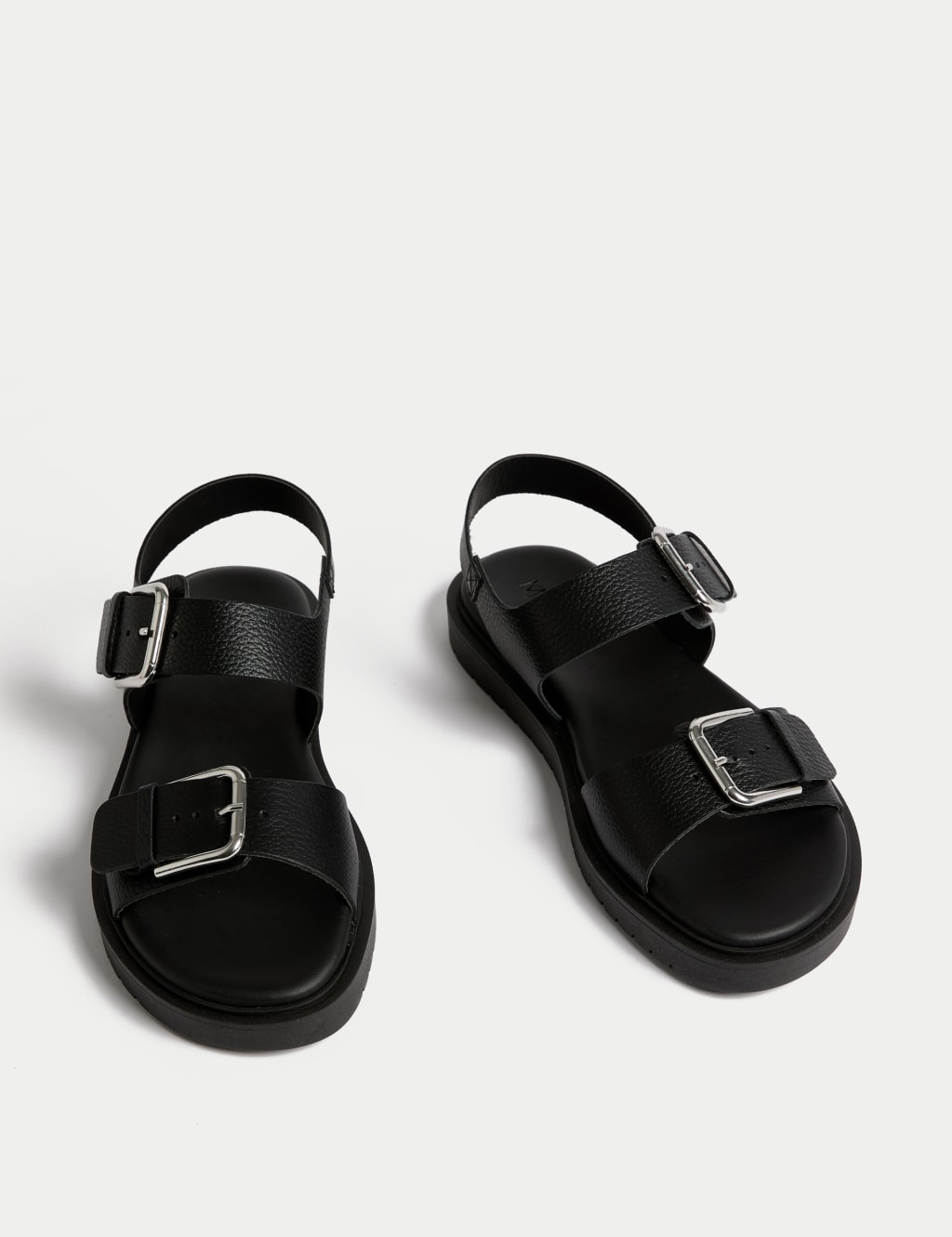 Leather Buckle Flatform Sandals 2 of 3