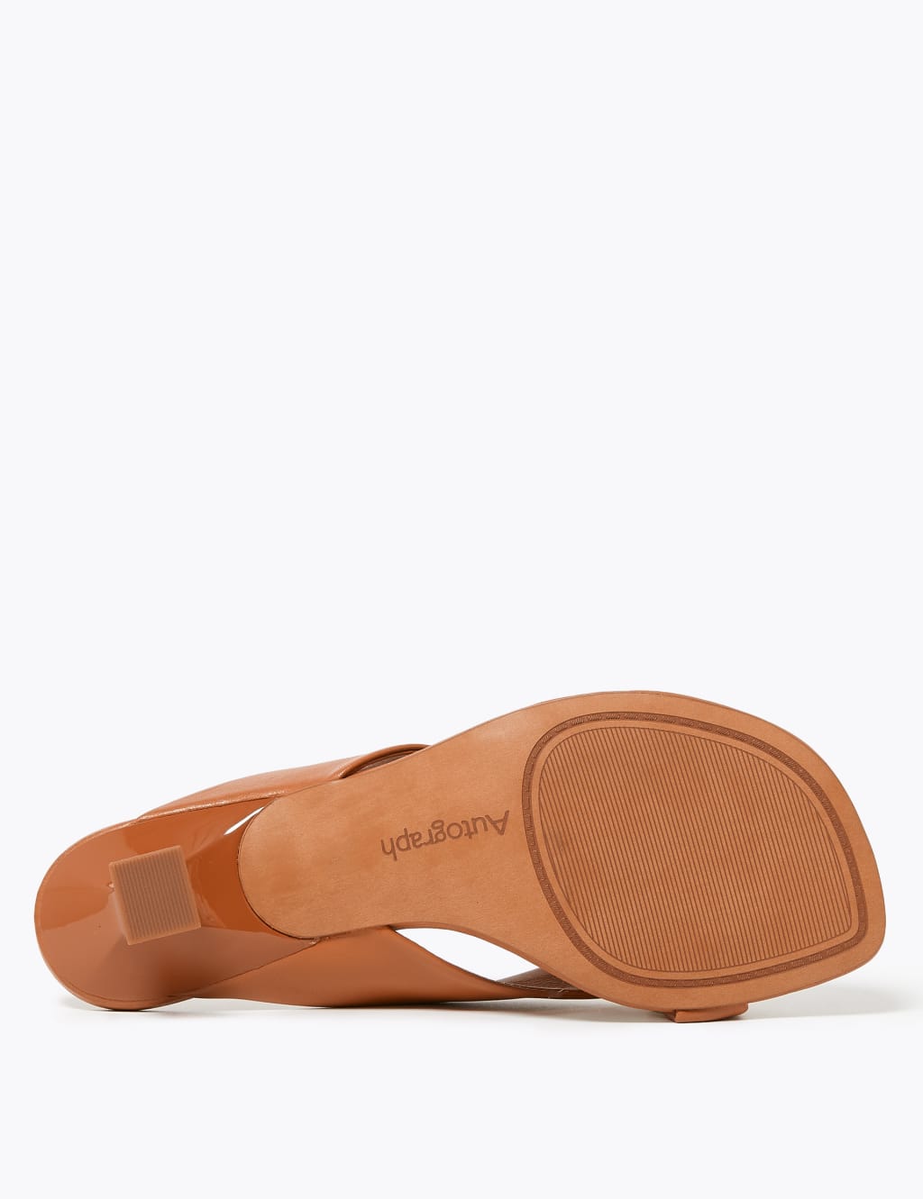 Leather Kitten Heel Toe Loop Sandals Autograph M S