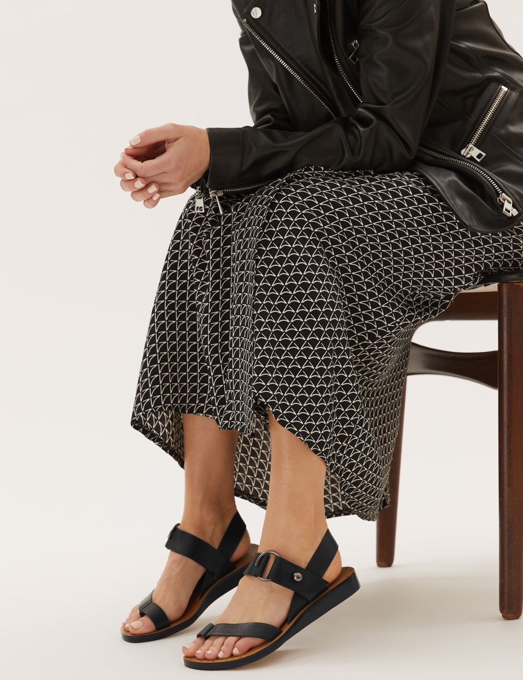 Leather Toe Loop Sandals 1 of 5
