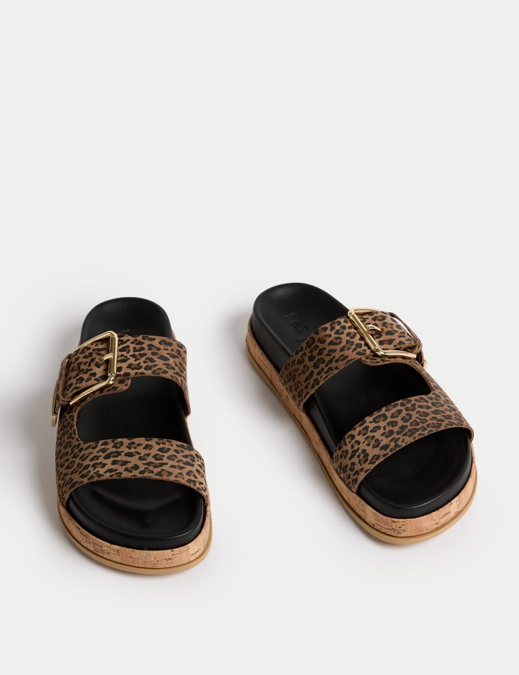 Suede Leopard Print Flatform Sandals 2 of 3