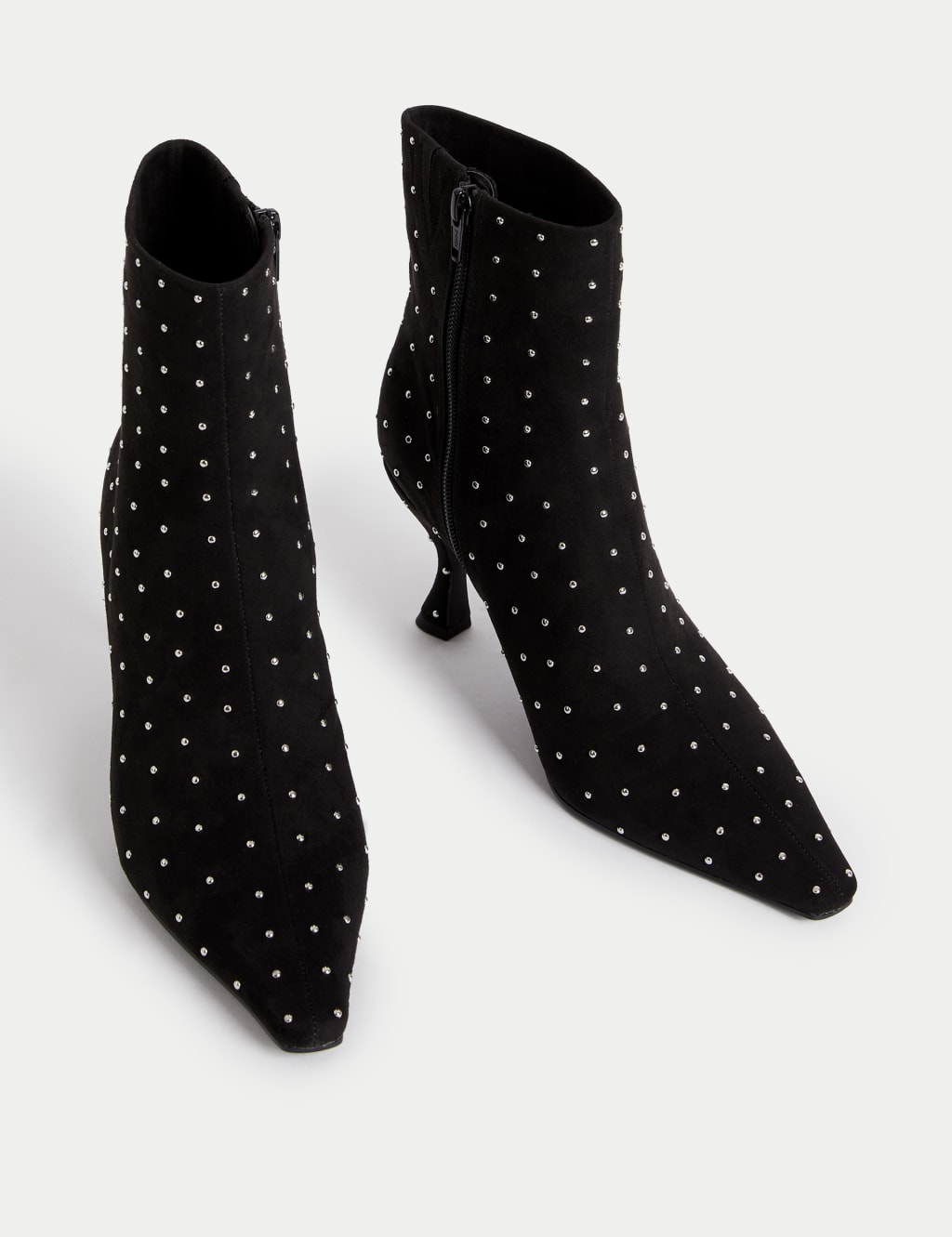 Studded Pointed Ankle Boots M S Collection M S