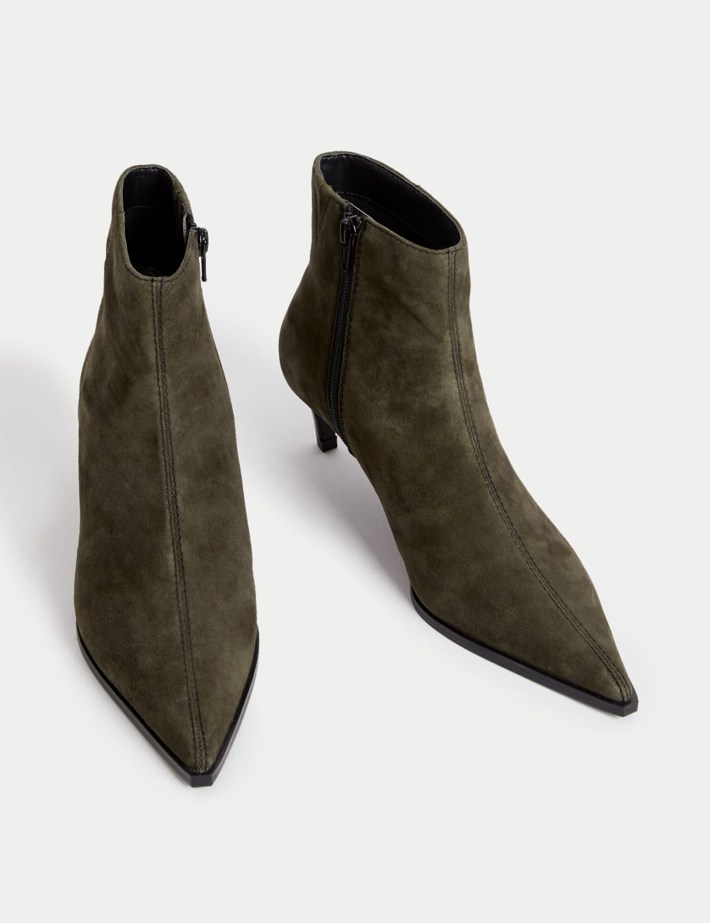 Suede kitten heel boots clearance