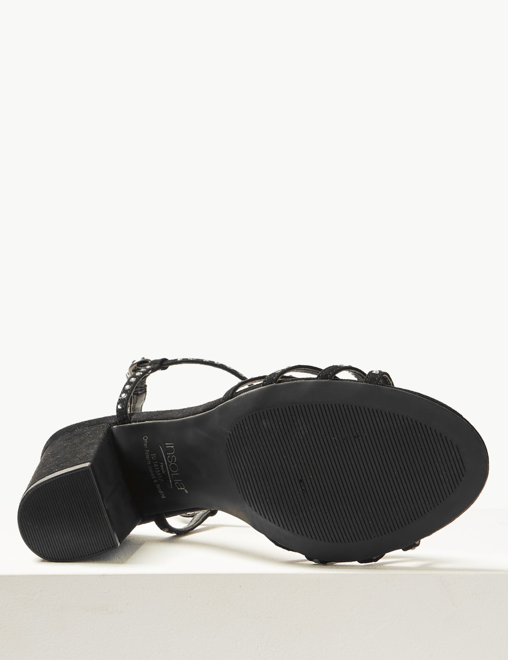 Block Heel Diamanté T-Bar Sandals 5 of 5