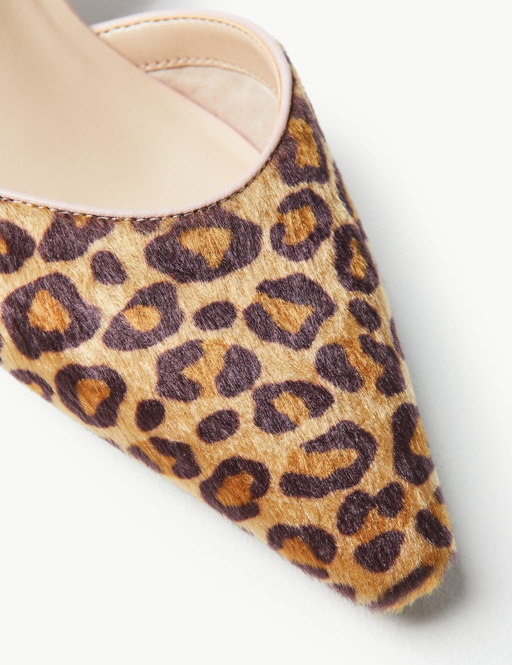 Animal Print Kitten Heel Slingback Shoes M S Collection M S