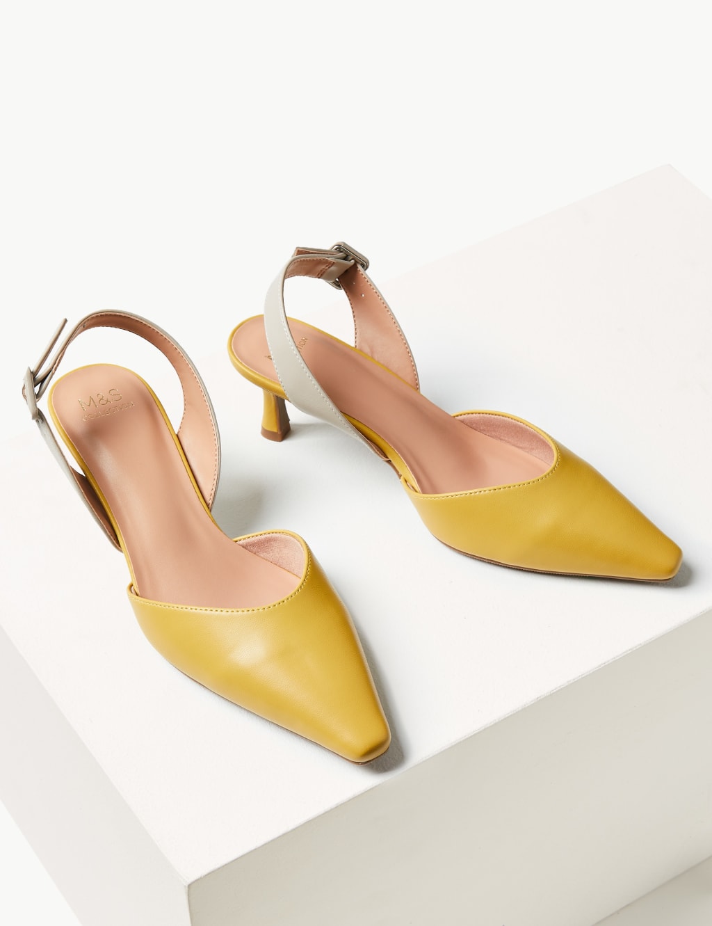 Kitten Heel Slingback Shoes M S Collection M S