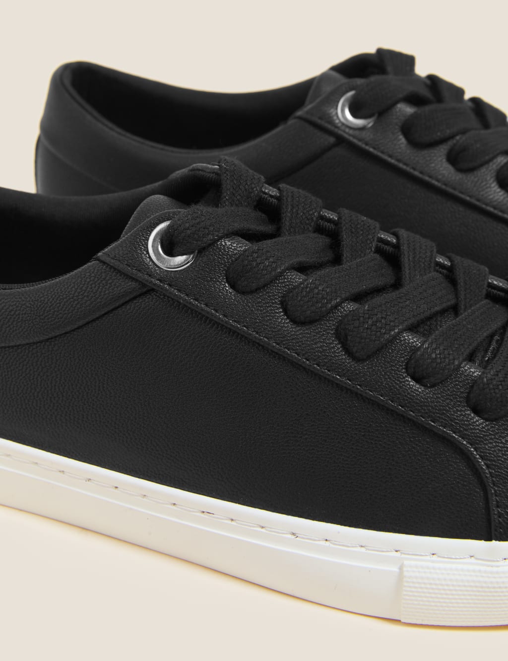 Lace Up Eyelet Detail Trainers M S Collection M S