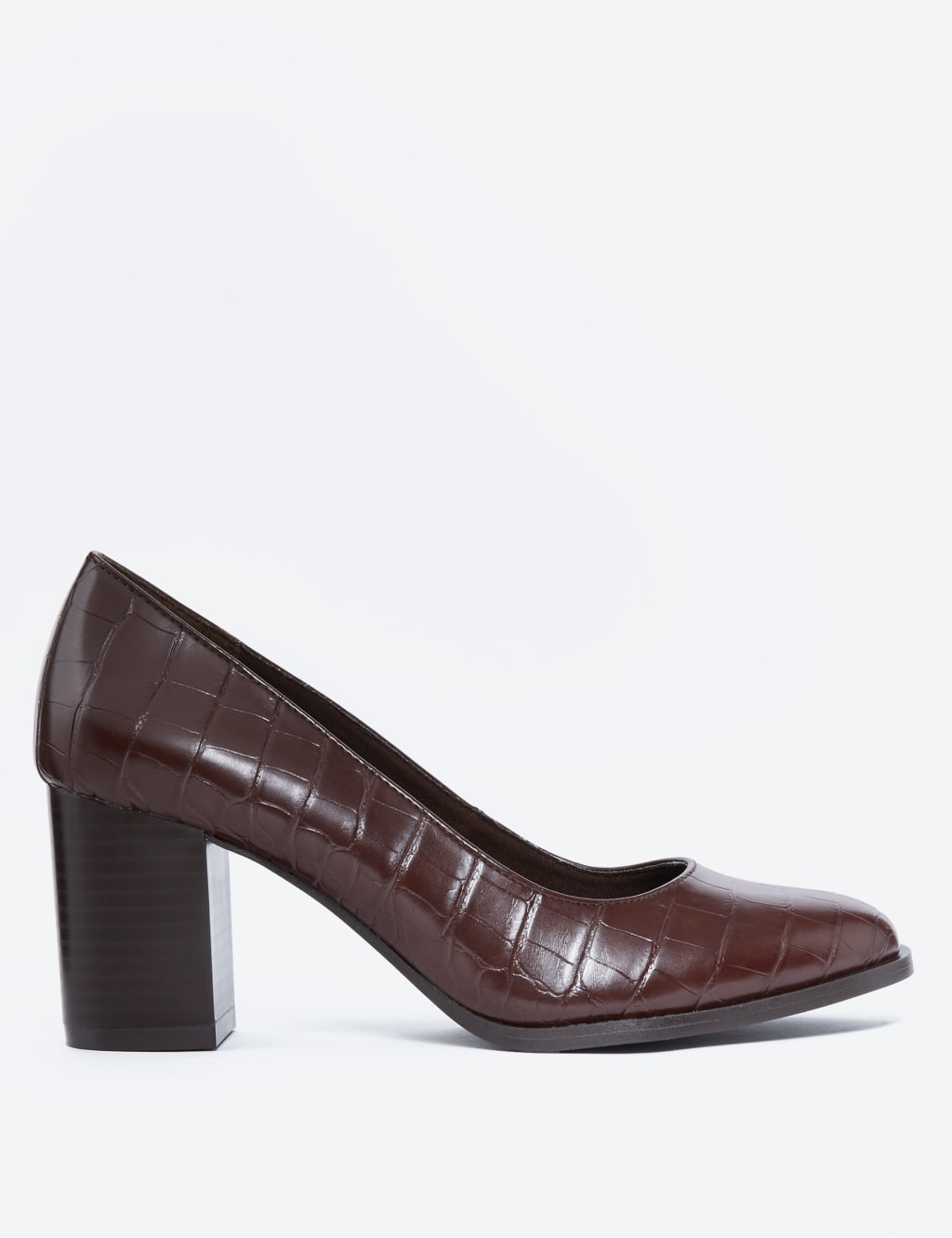 Block Heel Court Shoes M S Collection M S
