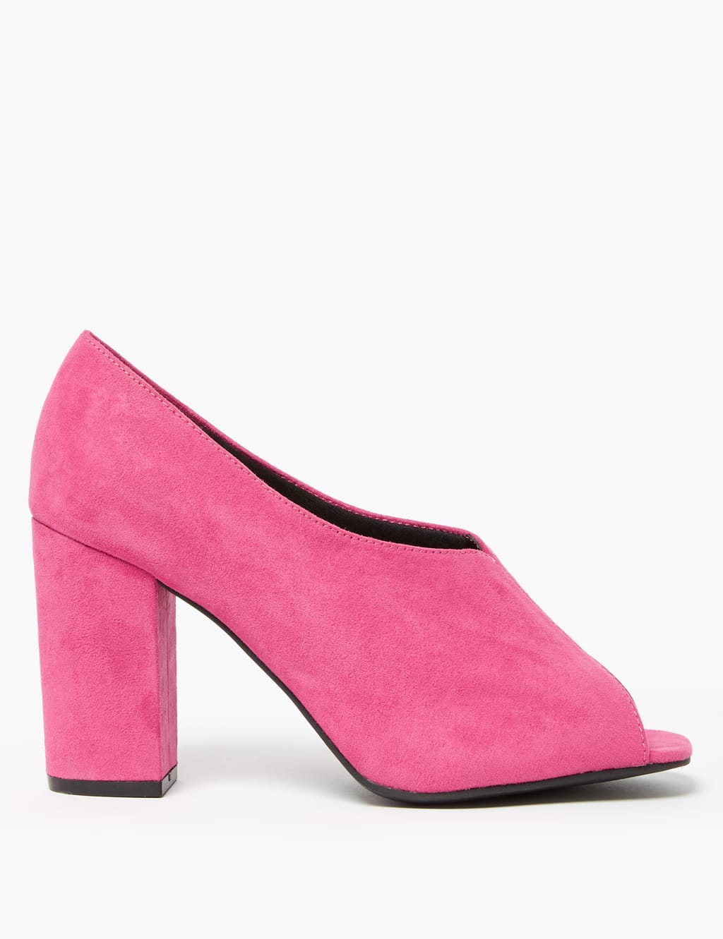 Peep Toe Block Heel Shoe Boot 2 of 5