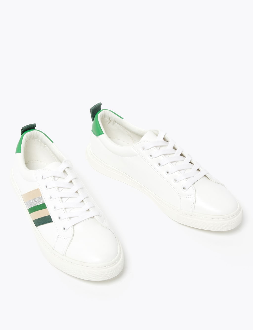 Lace Up Ribbon Detail Trainer M S Collection M S