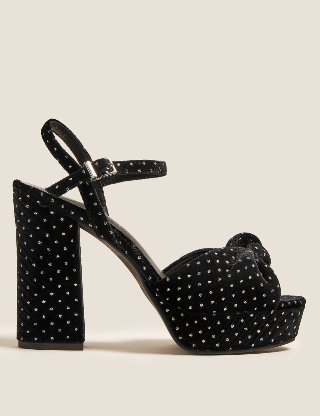 Velvet Knot Platform Sandals 6 of 6