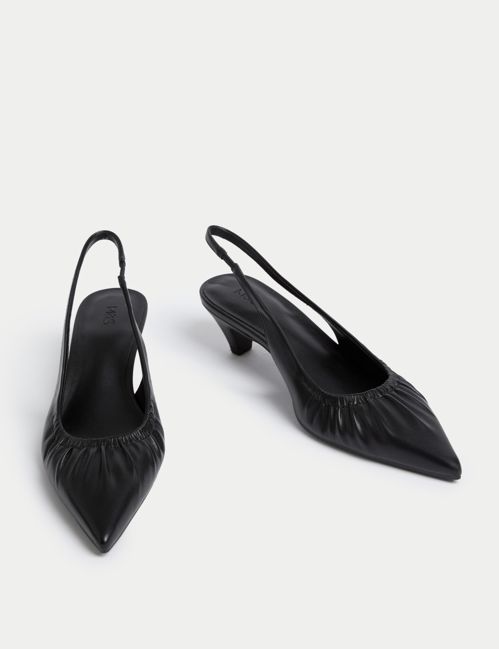 Slip On Kitten Heel Pointed Slingback Shoes 2 of 3
