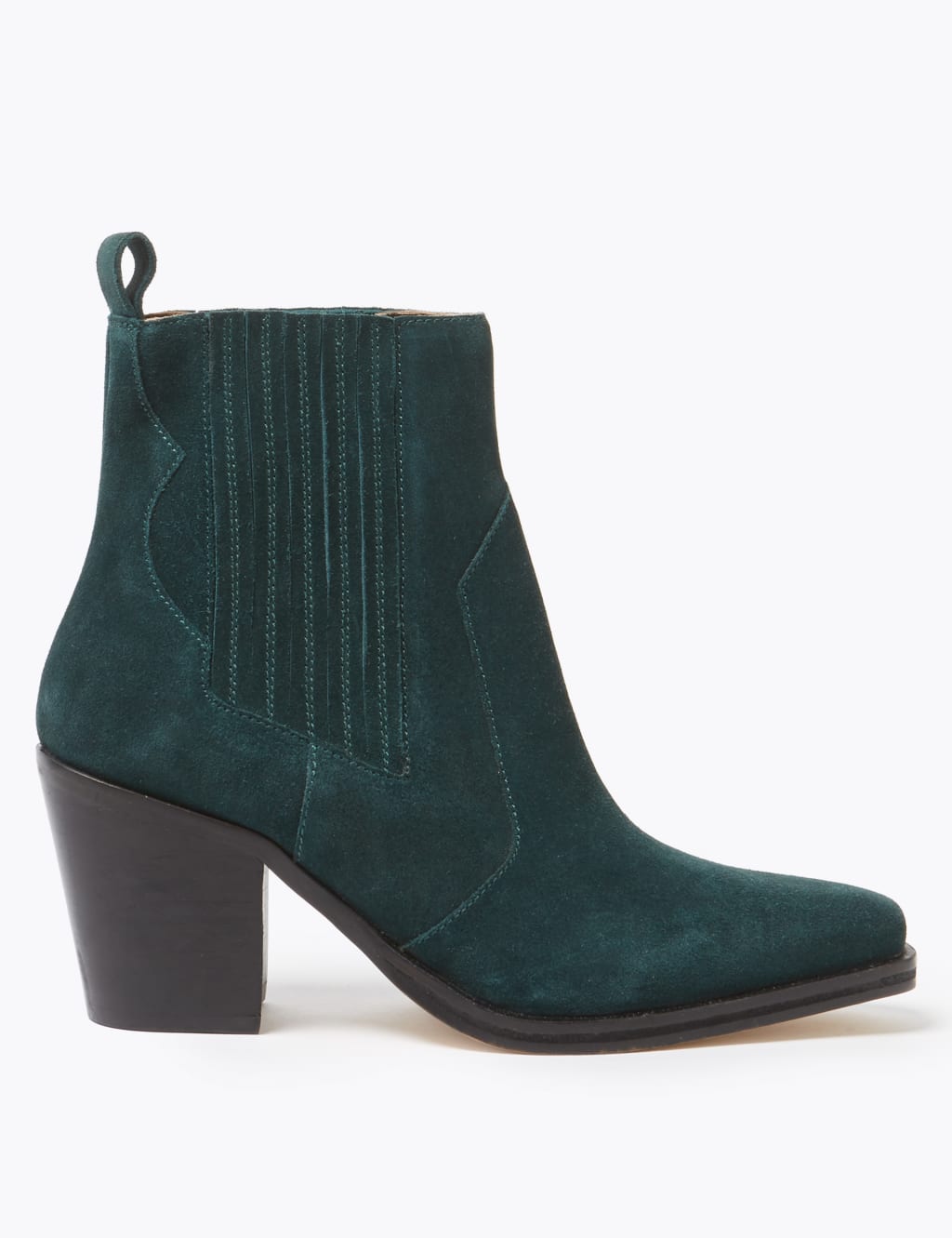 Suede Western Ankle Boots 2 of 5