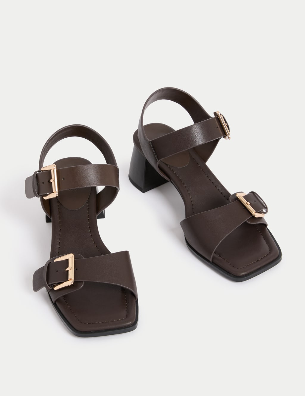 Double Buckle Block Heel Sandal 2 of 3