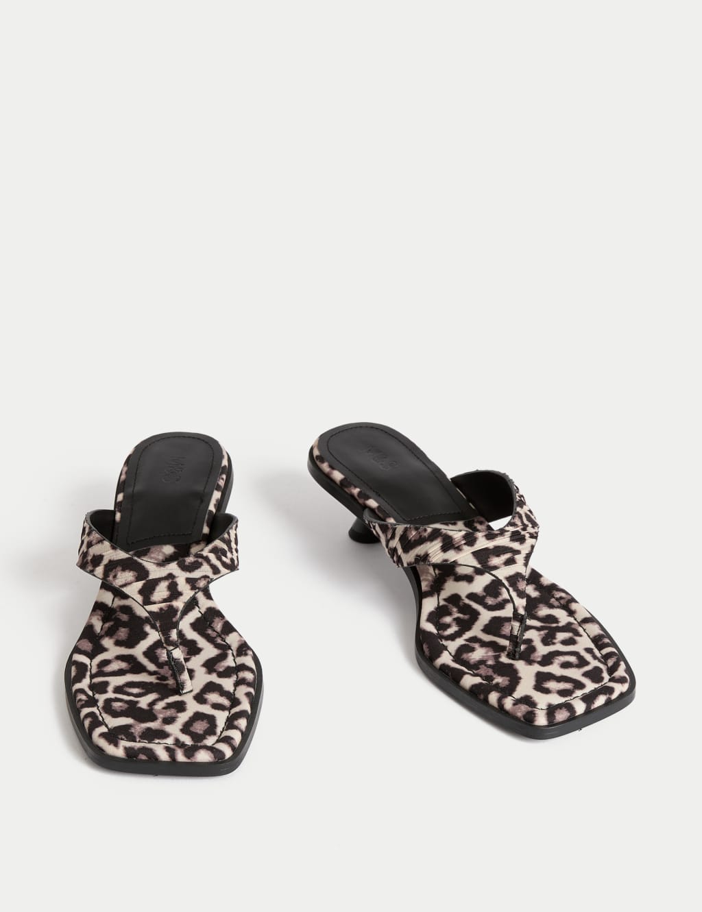 Leopard Print Kitten Heel Sandals 2 of 3