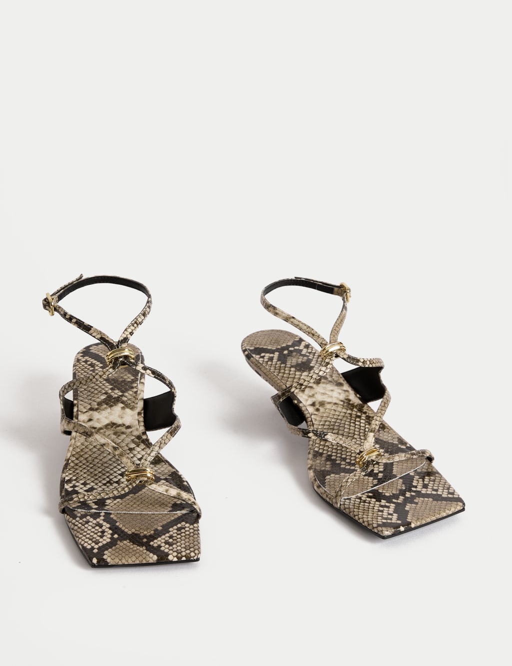 Buckle Kitten Heel Sandals 2 of 3
