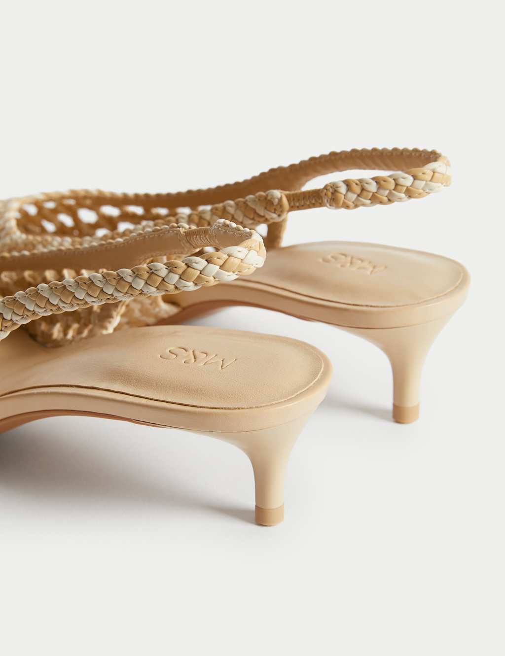 Woven Kitten Heel Slingback Shoes 3 of 3