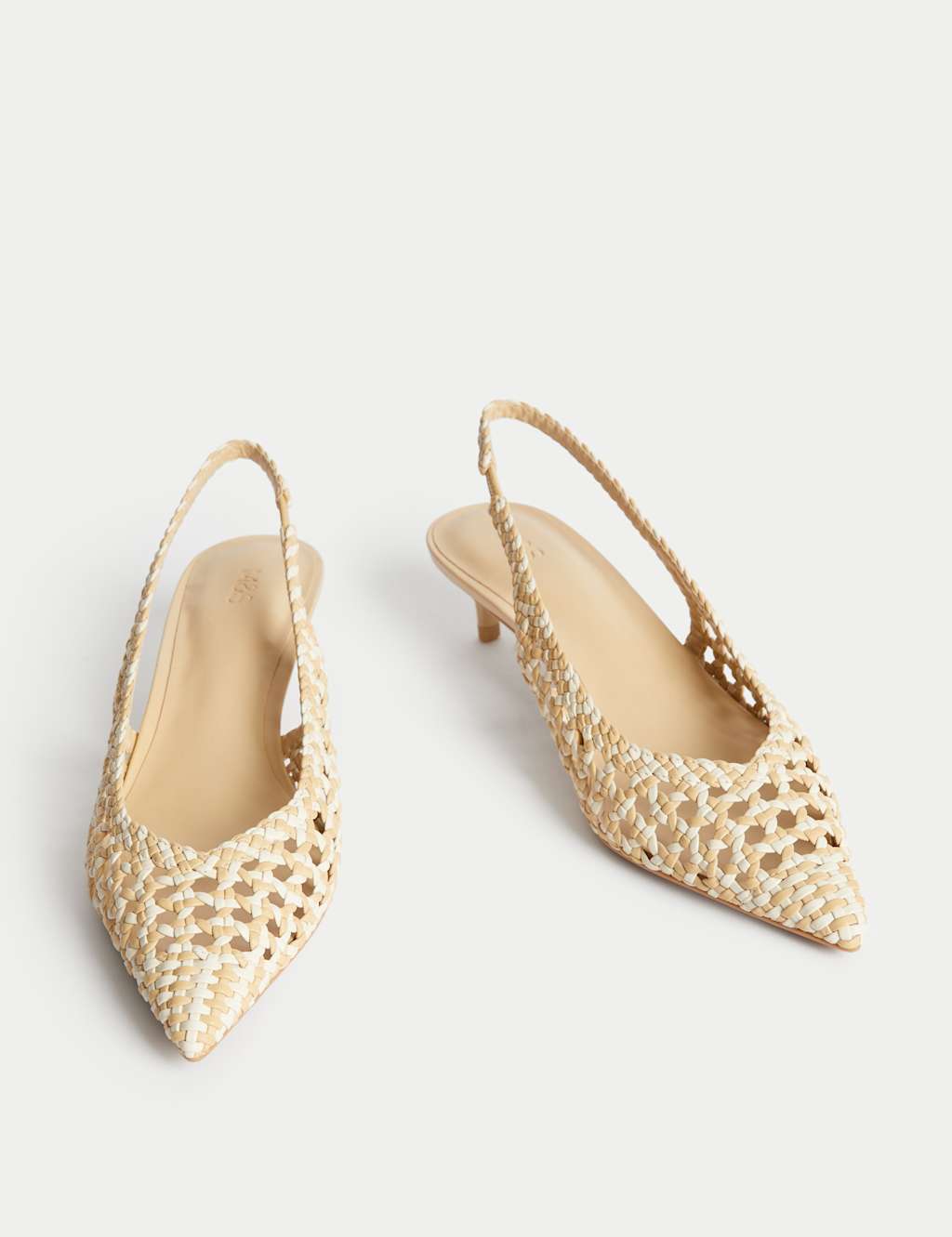 Woven Kitten Heel Slingback Shoes 2 of 3