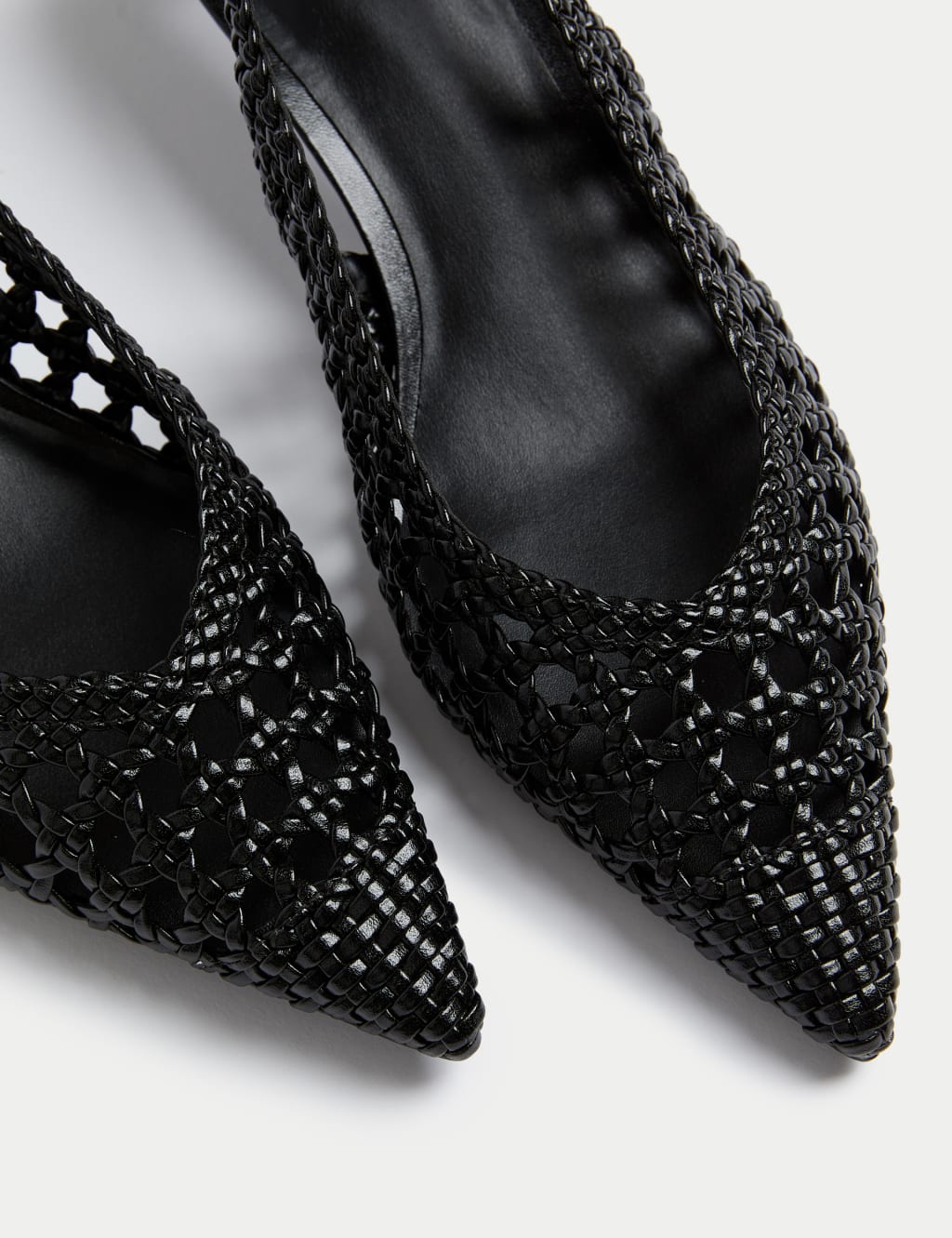 Woven Kitten Heel Slingback Shoes 3 of 3