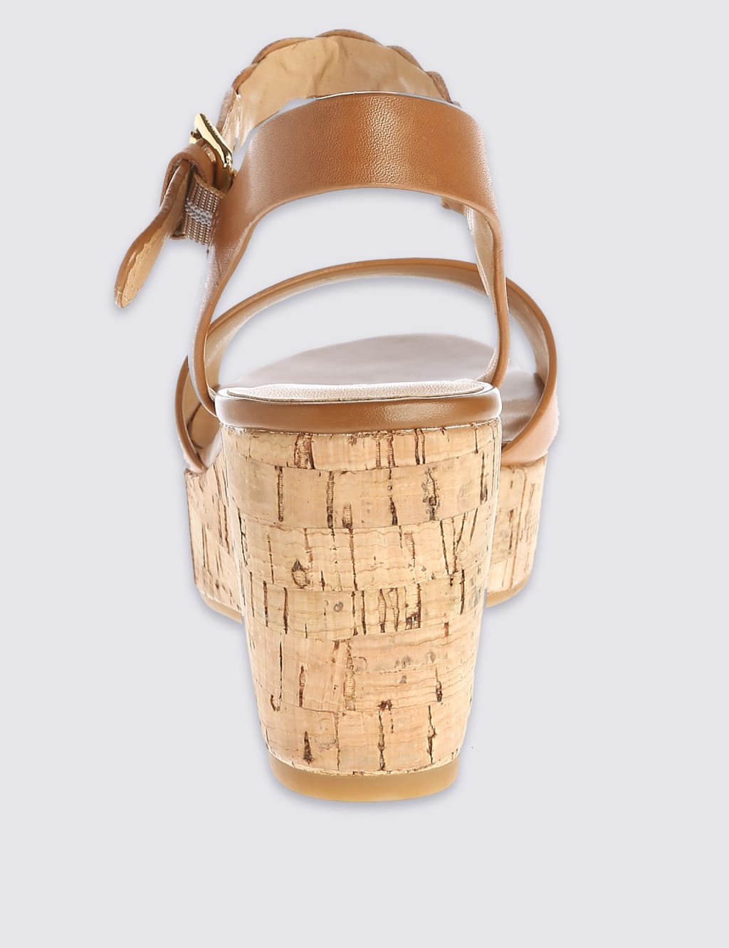 Leather Plaited Ankle Strap Wedge Sandals with Insolia® 2 of 5