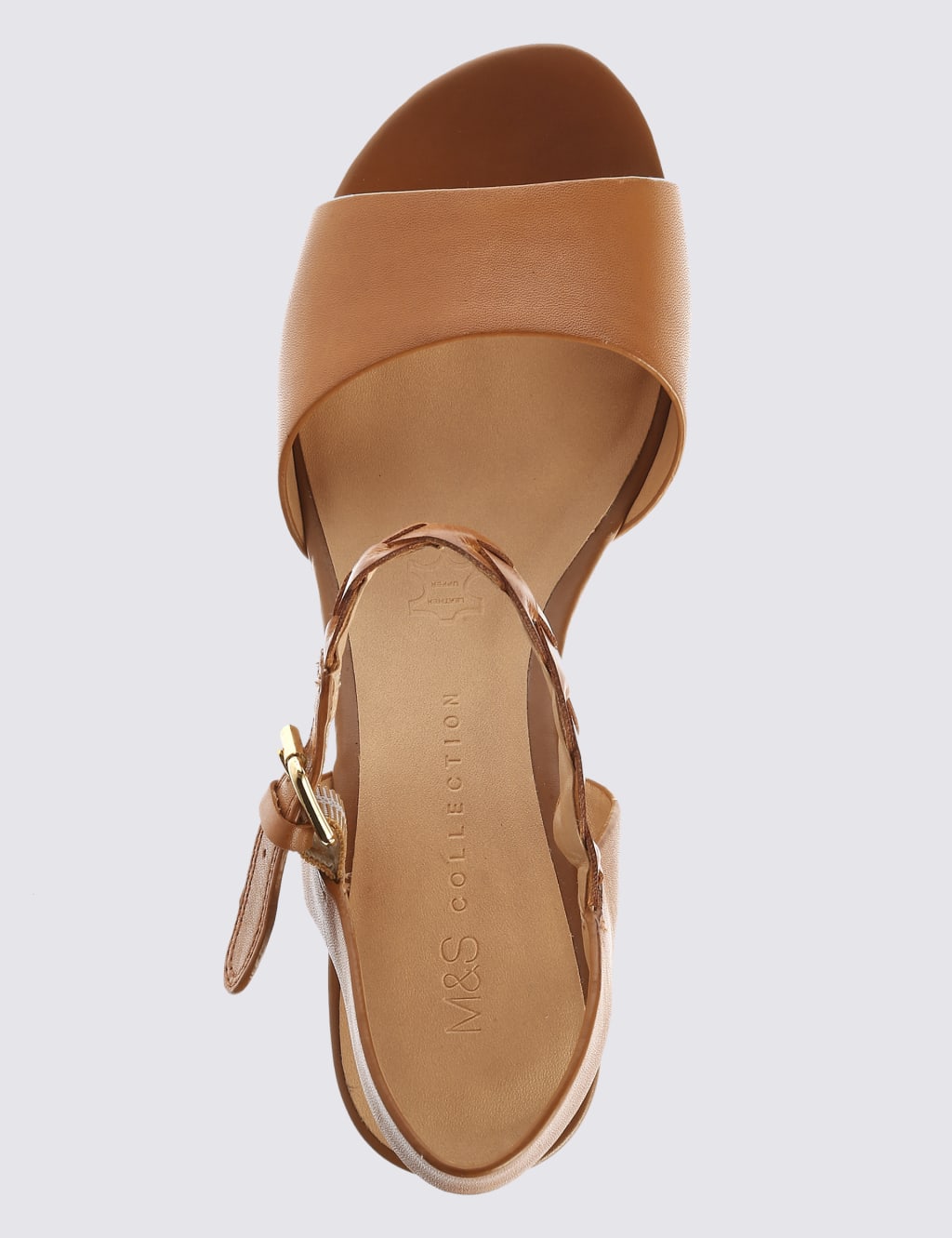 Leather Plaited Ankle Strap Wedge Sandals with Insolia® 4 of 5