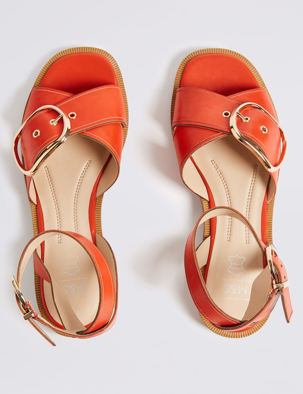 M&s orange sandals online