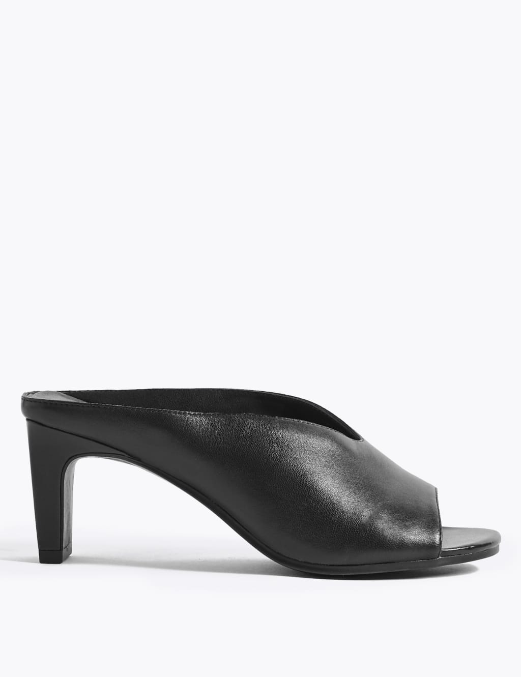 Leather Open Toe Mules 2 of 6