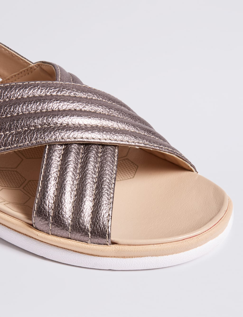Leather Cross Strap Sandals 6 of 6