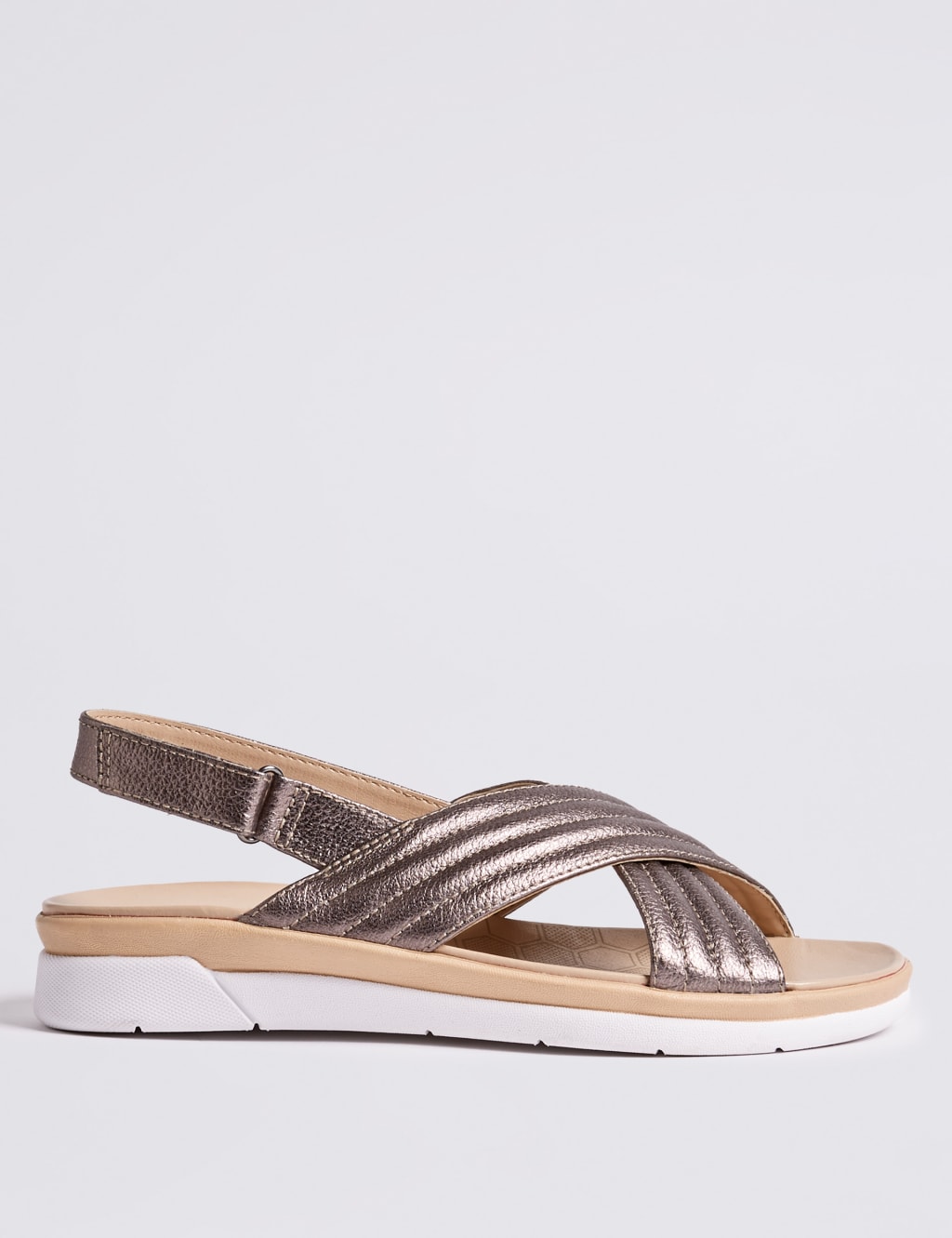 Leather Cross Strap Sandals 2 of 6