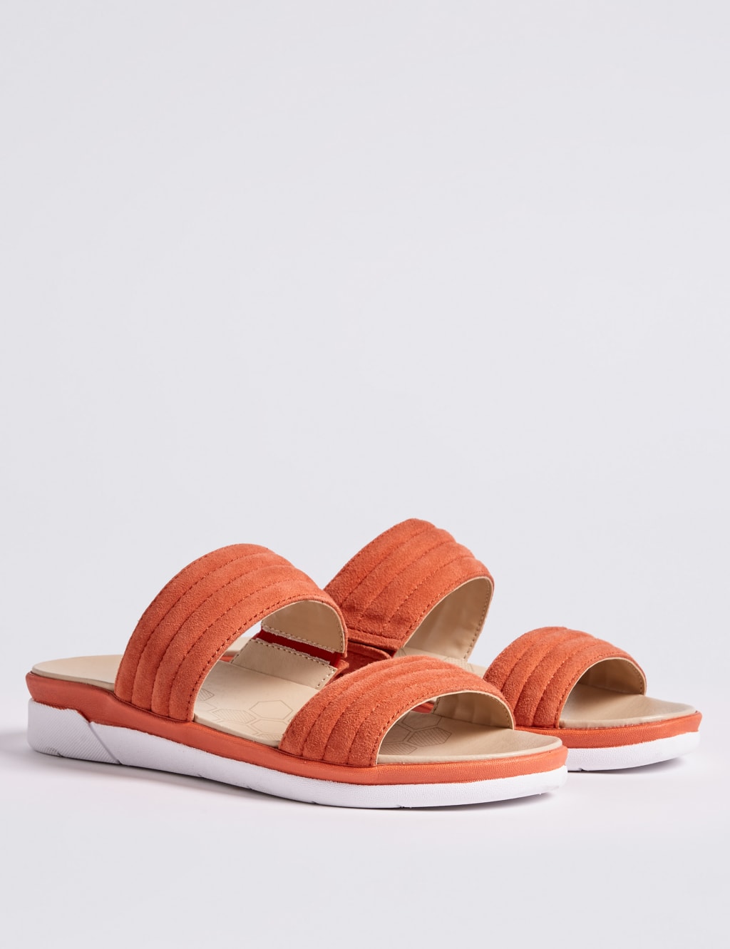 Suede Two Strap Mule Sandals 3 of 6