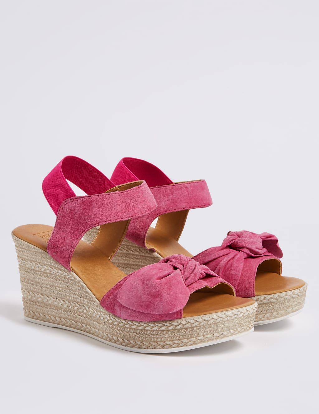 Suede Wedge Heel Bow Espadrilles 2 of 5