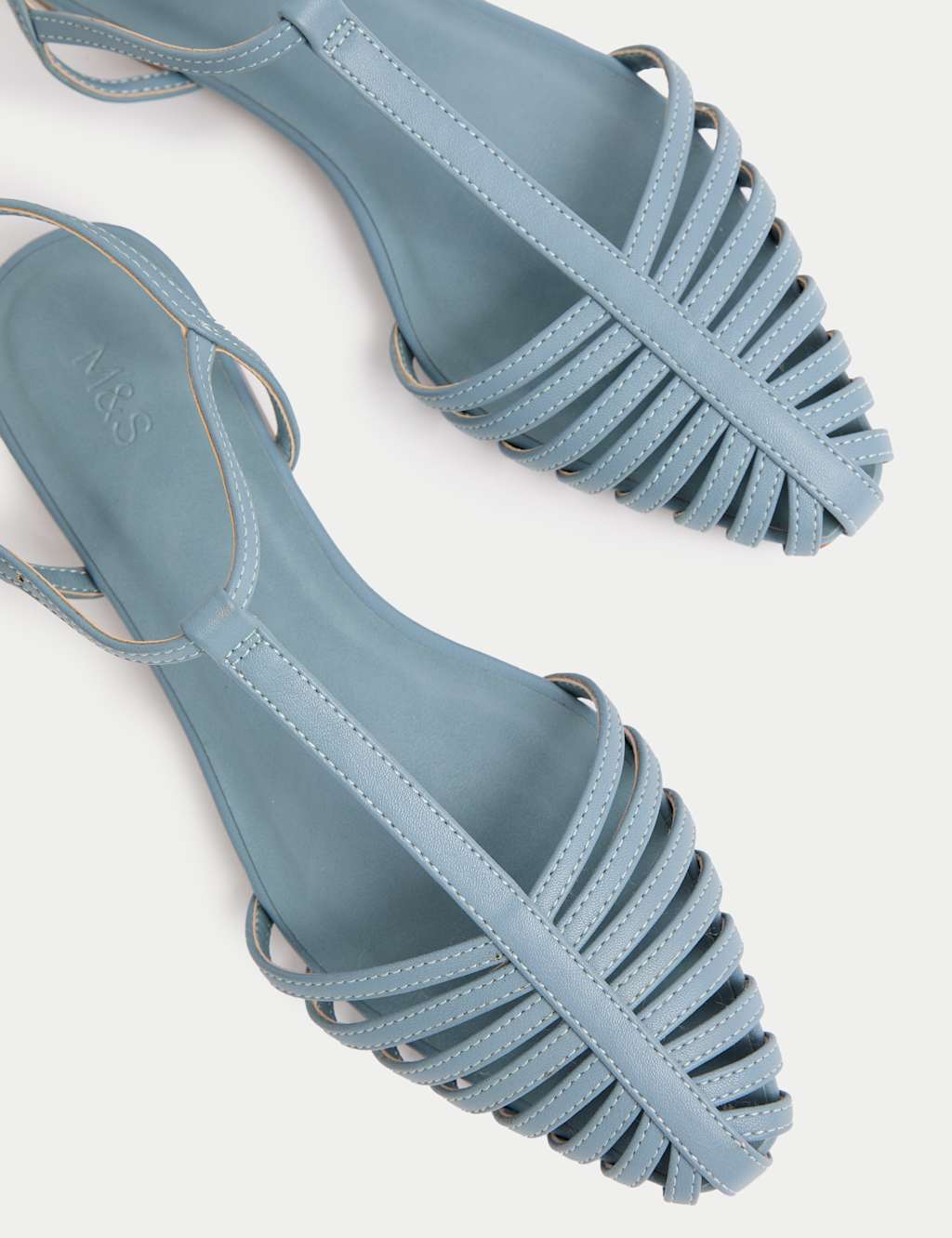 Ankle Strap T Bar Flat Pointed Sandals 3 of 3
