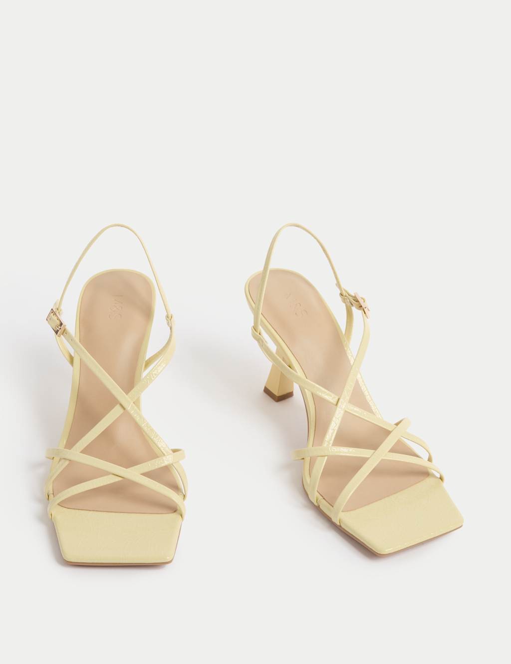 Strappy Stiletto Heel Square Toe Sandals 2 of 3