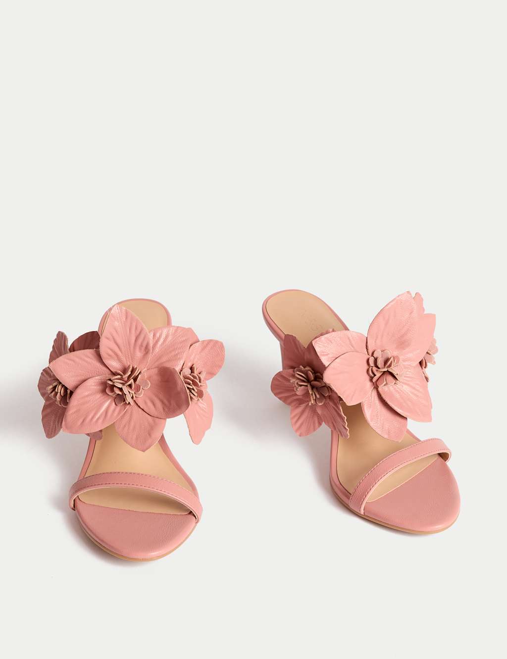 Metallic Flower Corsage Stiletto Mules 2 of 3