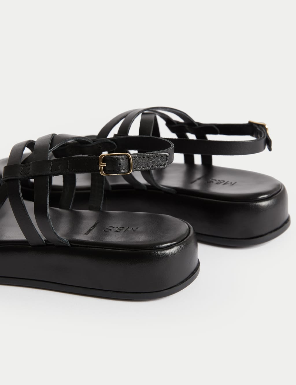 Leather Strappy Flatform Sandals 3 of 3