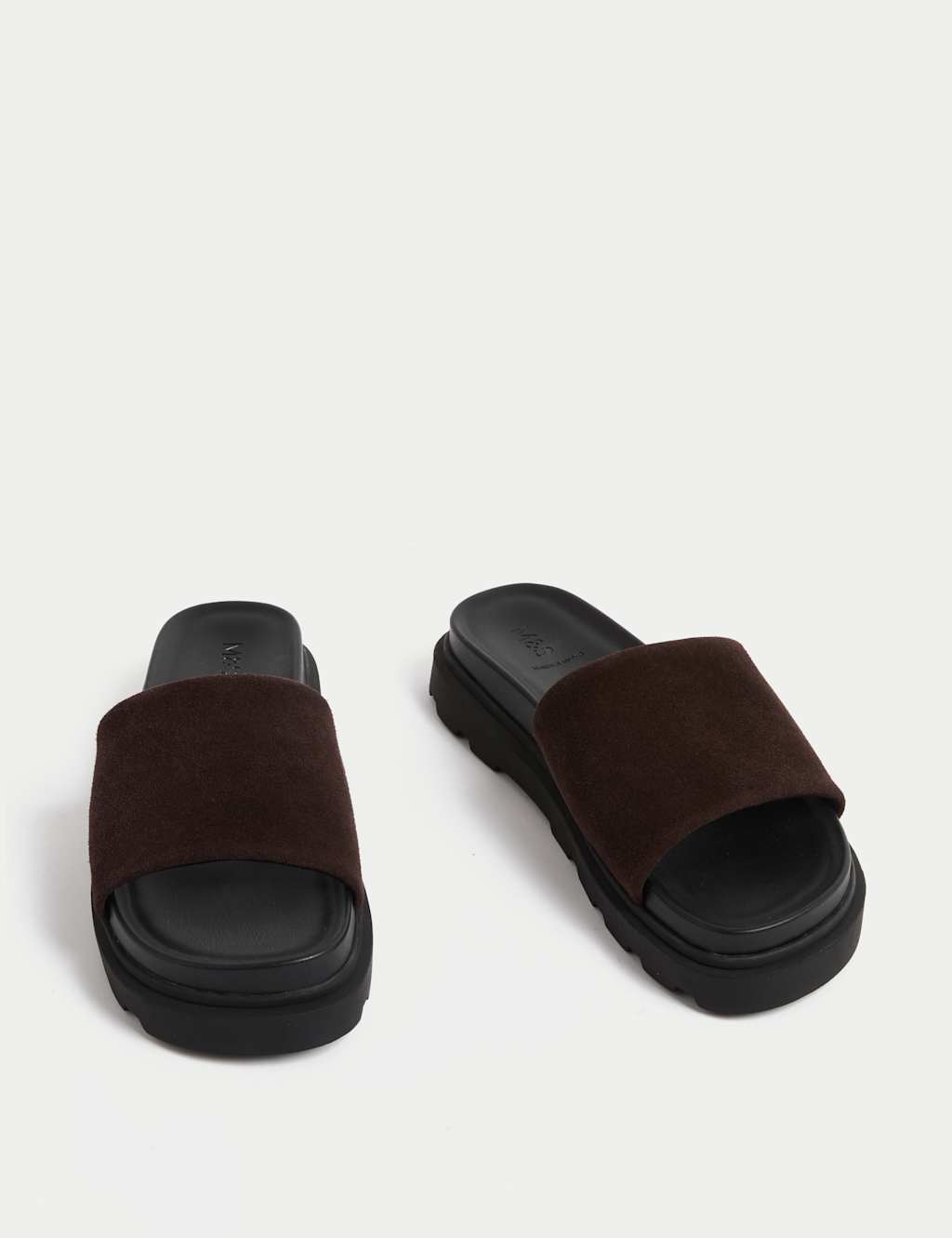 Suede Chunky Flatform Mules 2 of 3