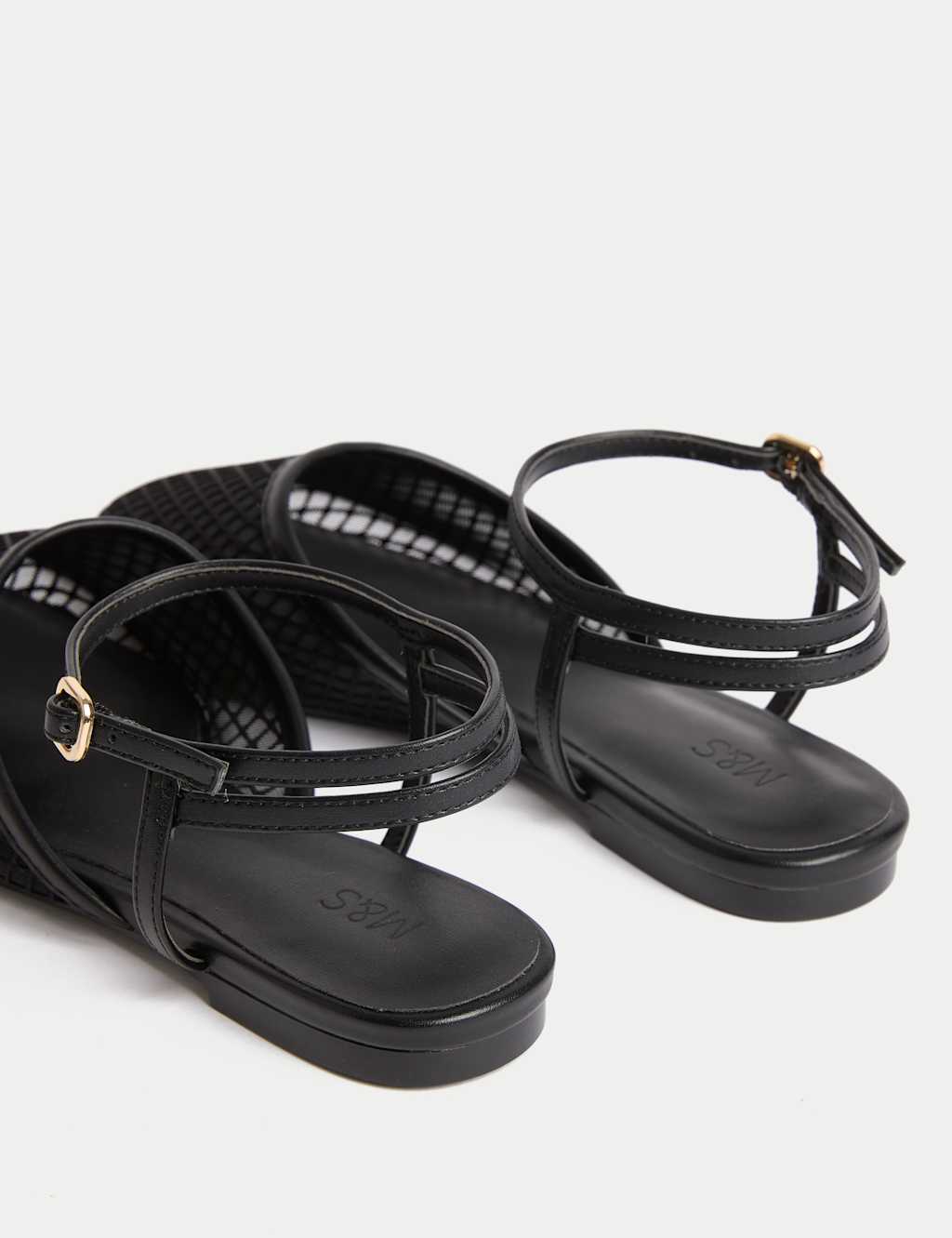 Mesh Ankle Strap Flat Sandals 3 of 3